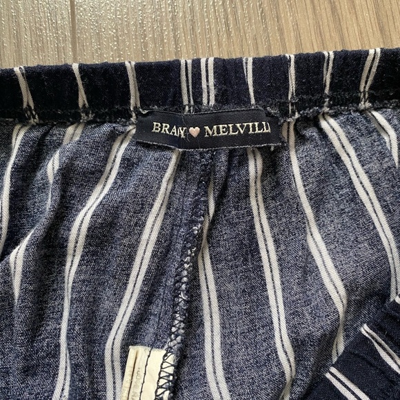 Brandy Melville Navy Blue Striped Pants - Picture 3 of 4